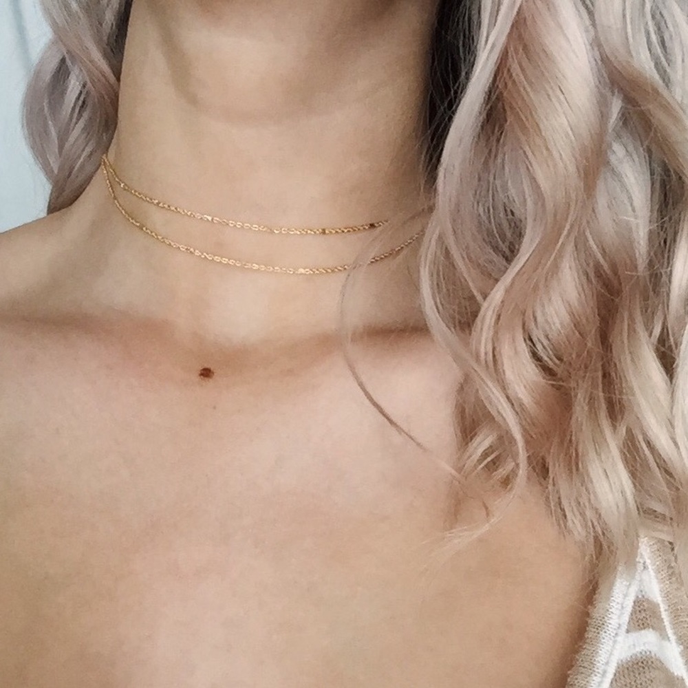 ☀️Dainty Gold Sparkle Choker
